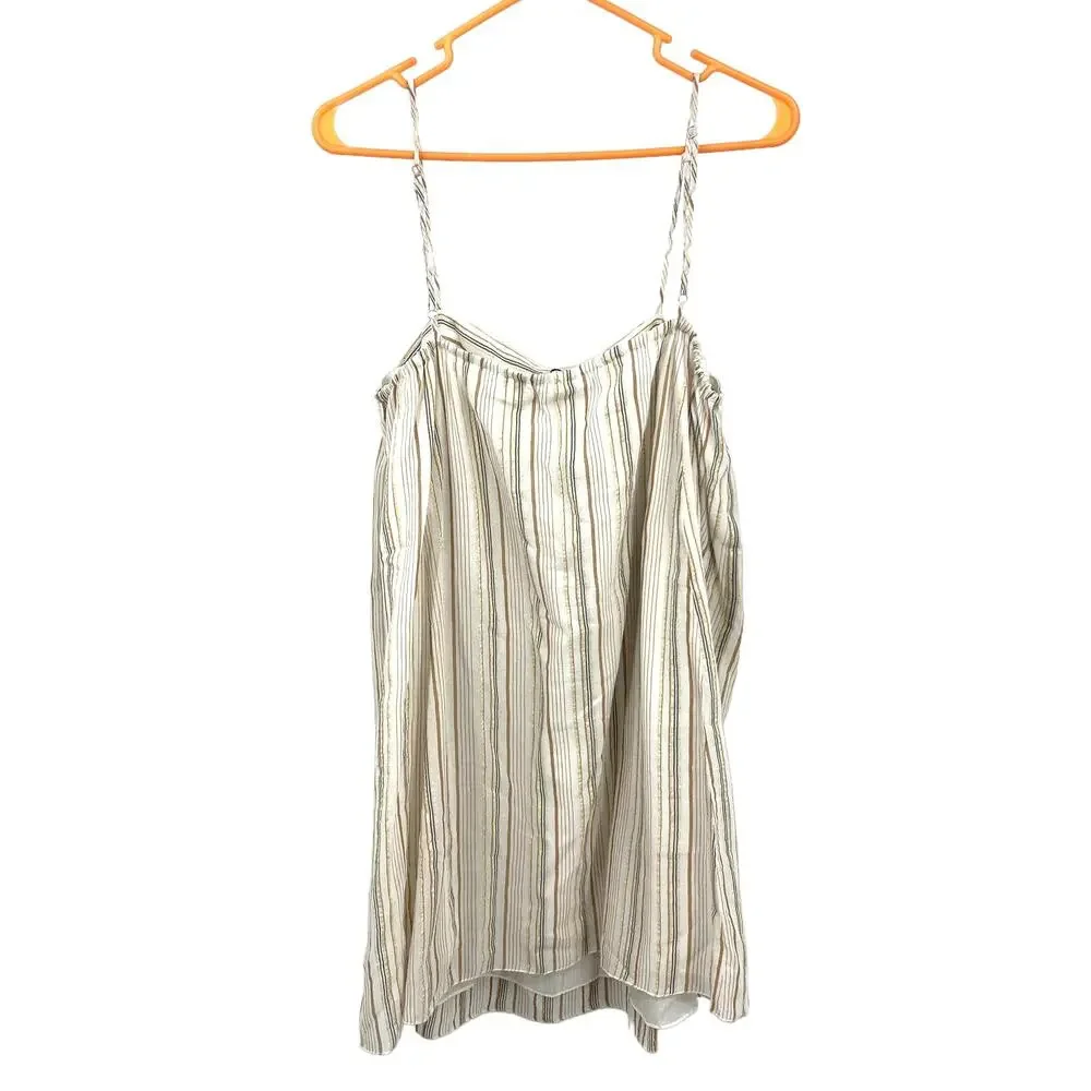 Gianni Bini Sedona Sunset Rose Babydoll Cream Cotton Linen Blend Dress Small New - Picture 7 of 9